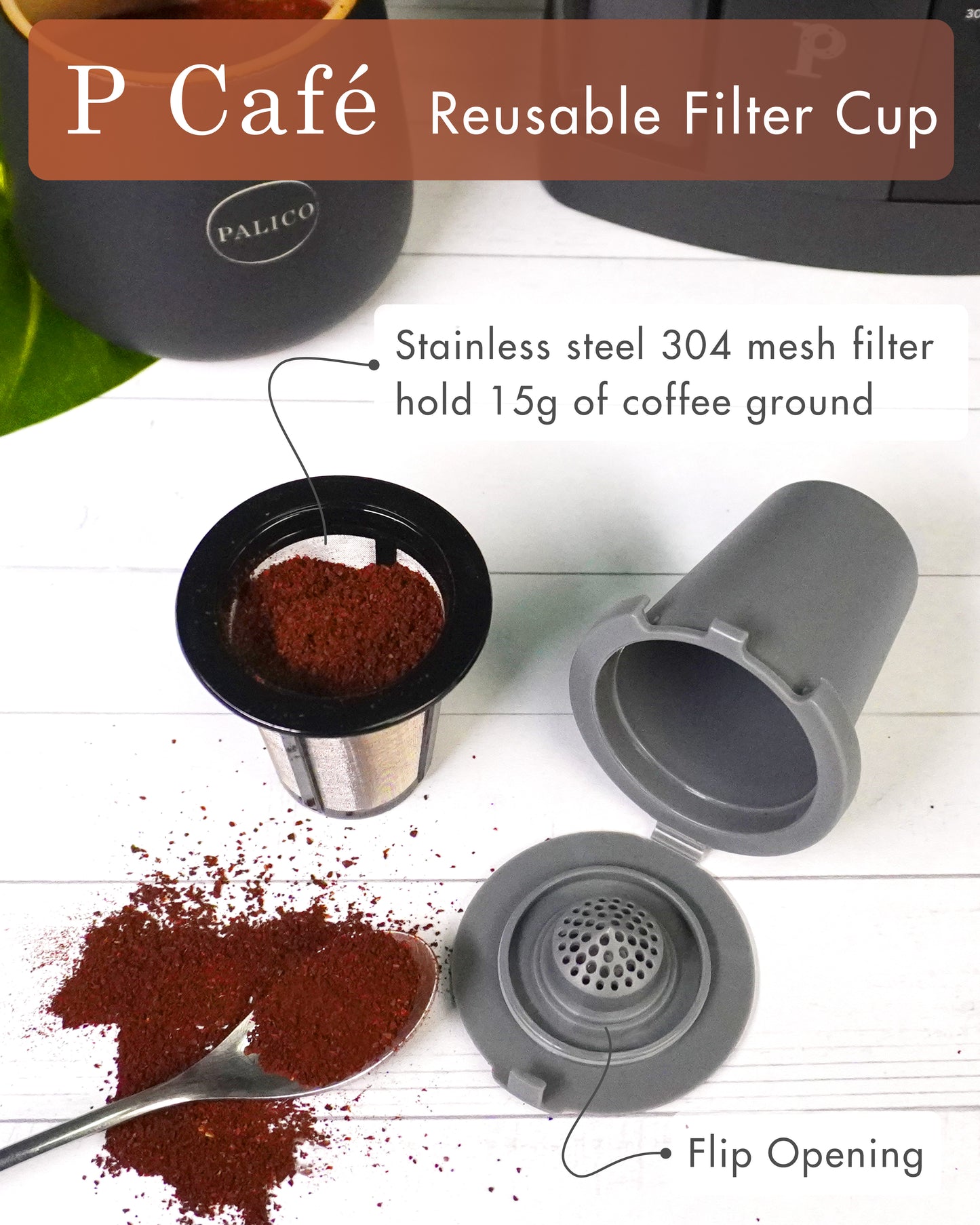 PALICO P Café - Reusable Filter Cup, Compatible with Cuisinart Single Serve Coffee Makers (2 sets Per Box)